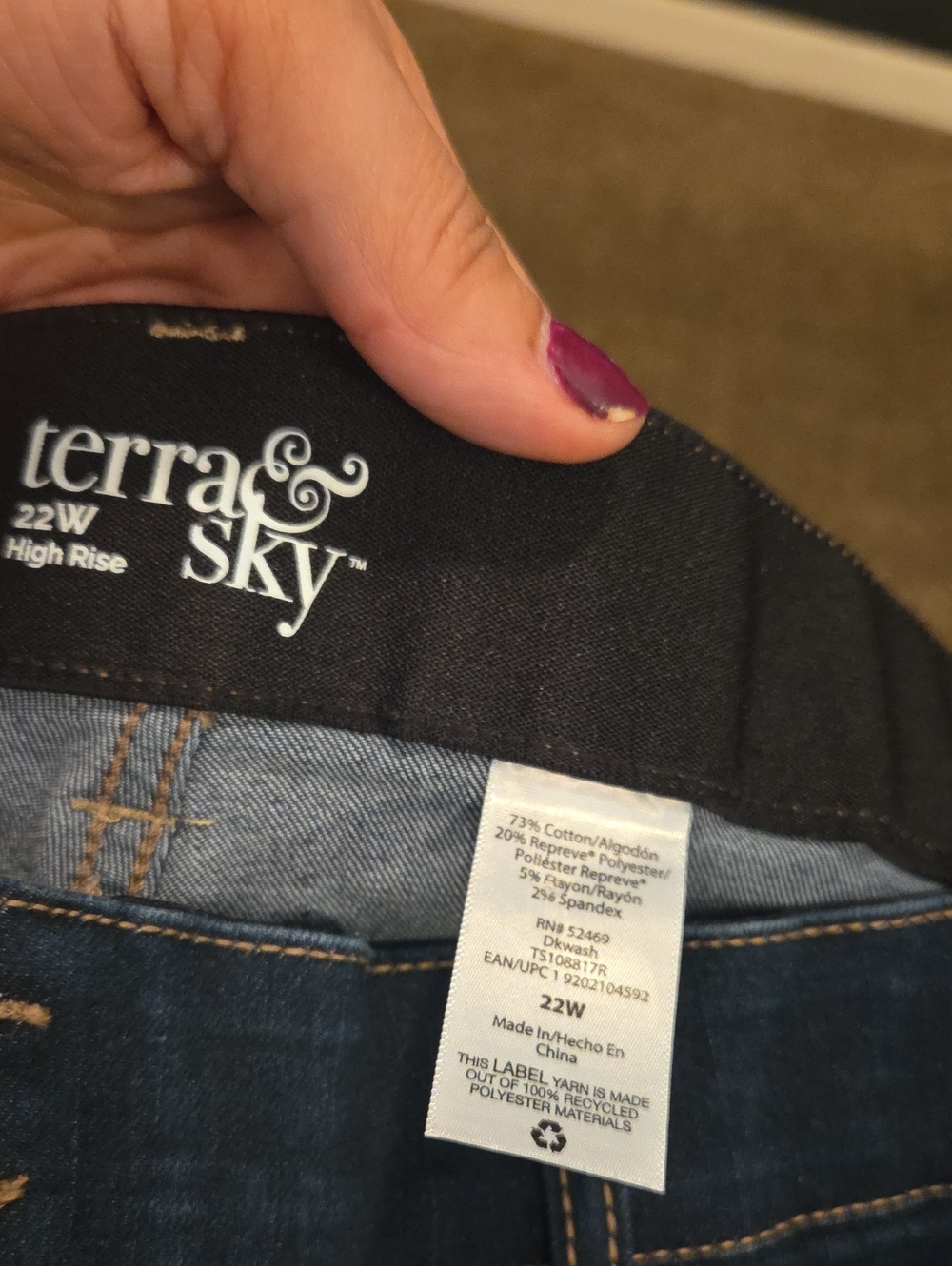 Terra & Sky Dark Blue Wide-Leg Jeans - Picture 9 of 9